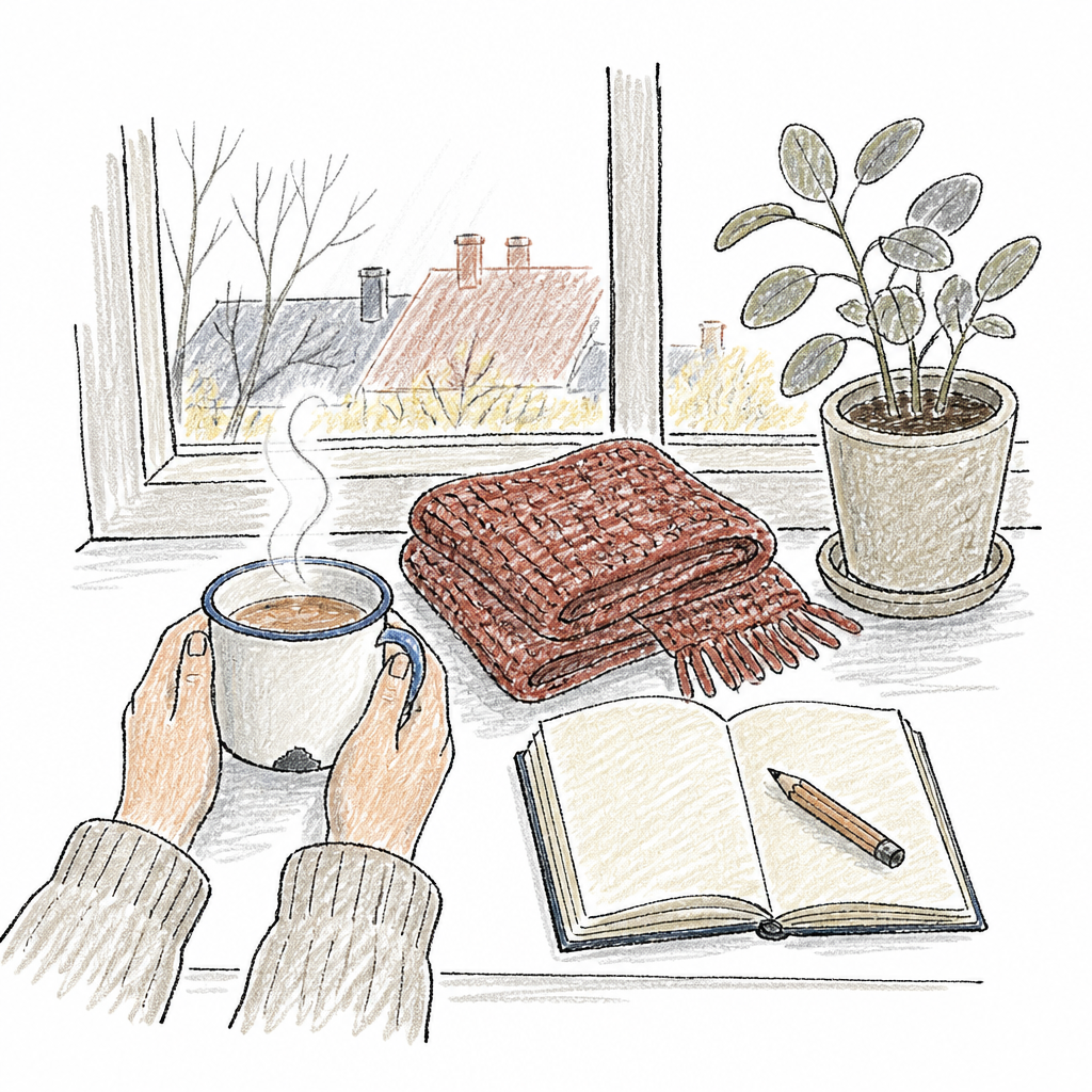 Colored-pencil diary comic