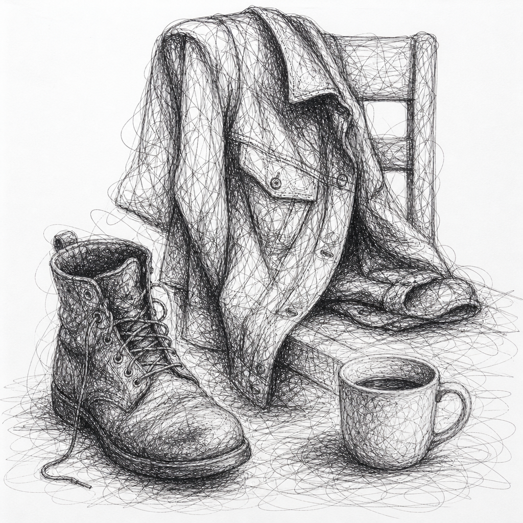 Ballpoint scribble sketch