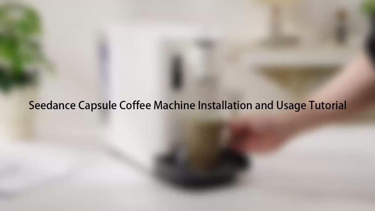 A 30-second tutorial video on the installation and use of a capsule cof…