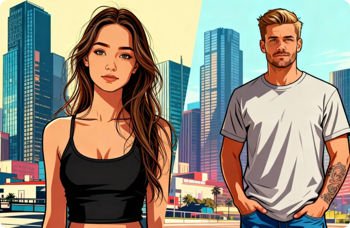 Bold Character Art with a Familiar Face