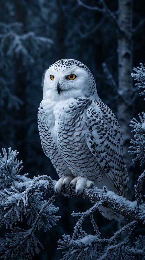 Snowy Owl at Night