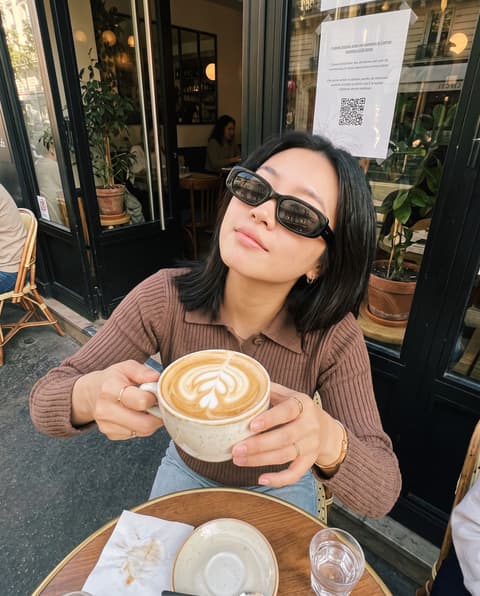 Cafe Overhead Selfie