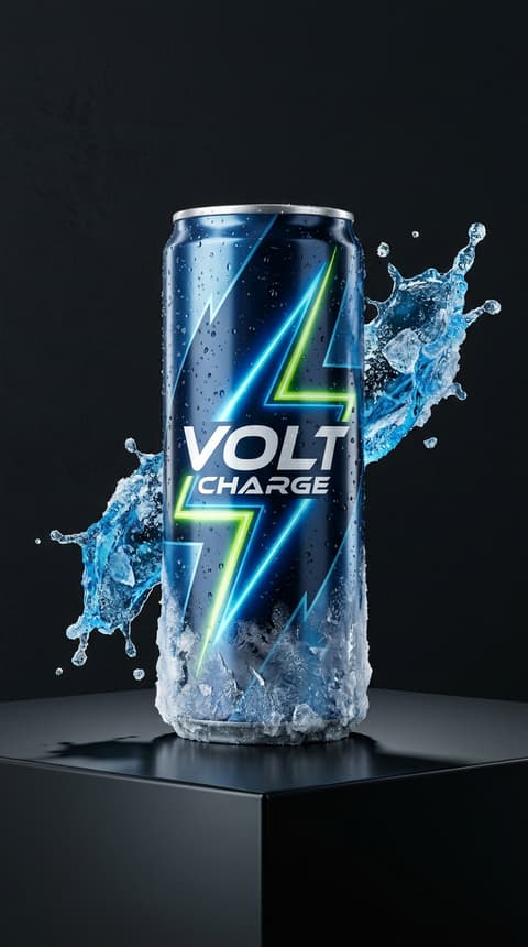 Frosted Lightning Energy Can