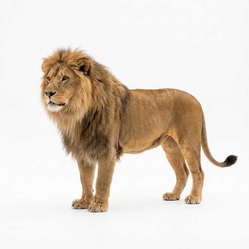 Realistic Lion and Tortoise Interaction input example 1