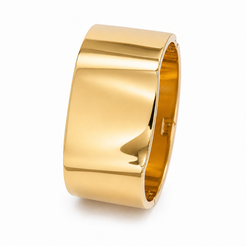 Luxury UGC: Gold Cuff Jewelry Reveal input example 2