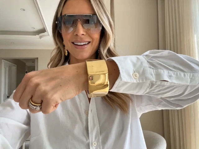 Luxury UGC: Gold Cuff Jewelry Reveal video template preview