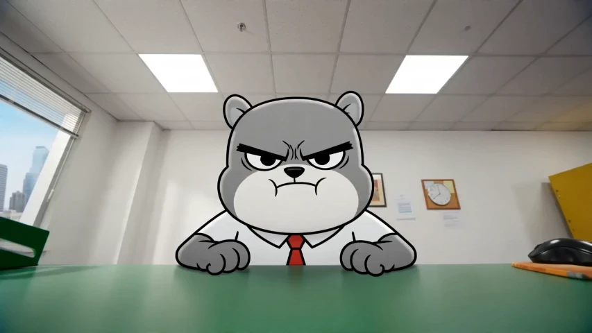 Office Chaos: 2D vs. Reality video template preview