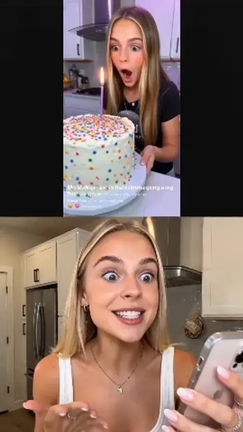 Split Screen UGC Viral Reaction video template preview